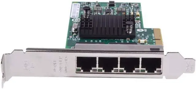 Alt view image 2 of 6 - 1000Mbps Gigabit Ethernet Converged Network Adapter (NIC) | with Intel 350 Chip | Ethernet PCI Express NIC Network Card | Quad Copper RJ45 Ports | PCI Express 2.1 X4 | Compare to Intel I350-T4