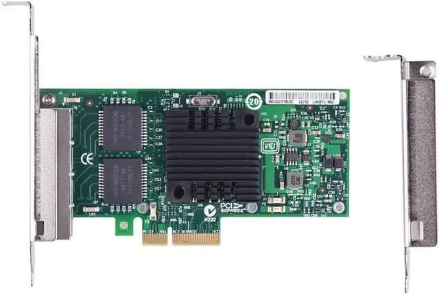 Alt view image 3 of 6 - 1000Mbps Gigabit Ethernet Converged Network Adapter (NIC) | with Intel 350 Chip | Ethernet PCI Express NIC Network Card | Quad Copper RJ45 Ports | PCI Express 2.1 X4 | Compare to Intel I350-T4