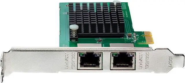 Alt view image 2 of 5 - 10/100/1000Mbps Gigabit Ethernet Converged Network Adapter (NIC) with Intel 82576 Chip | Ethernet PCI Express Network Card | Dual RJ45 Copper Ports | PCI Express 2.0 X1 | Compare to Intel E1G42ET