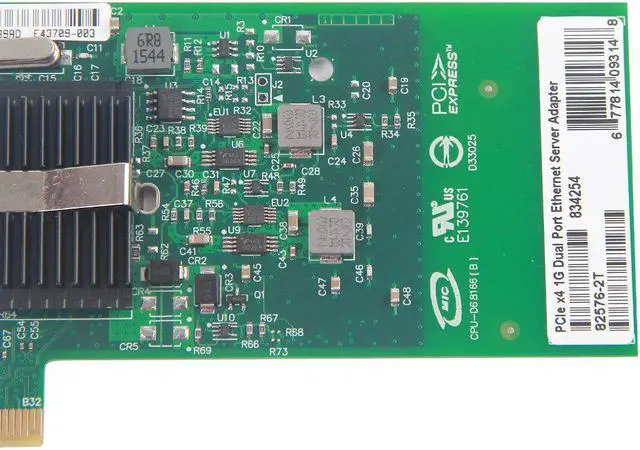 Alt view image 7 of 7 - 10/100/1000Mbps Gigabit Ethernet Converged Network Adapter (NIC) with Intel 82576 Chip | Ethernet PCI Express Network Card | Dual RJ45 Copper Ports | PCI Express 2.0 X4 | Compare to Intel E1G42ET