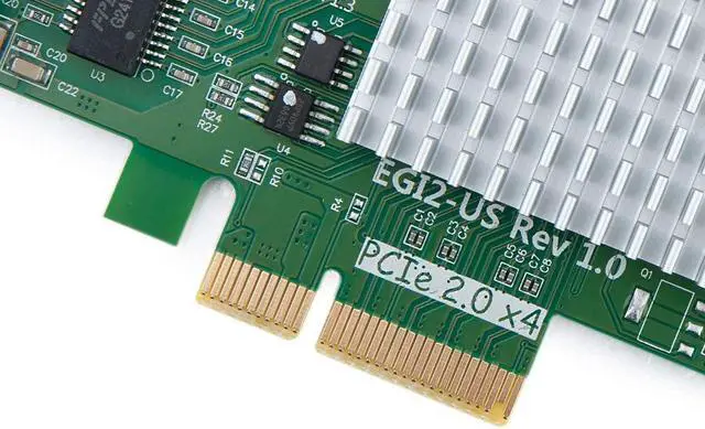 Alt view image 5 of 7 - 1G 1000Mbps Gigabit Ethernet Converged Network Adapter (NIC) with Intel I350AM2 Controller | Ethernet PCI Express Network Card | Dual Copper RJ45 Ports | PCIE 2.0 X4 | Compare to Intel I350-T2