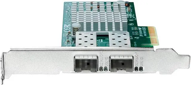 Alt view image 2 of 4 - 1000Mbps Gigabit Ethernet PCI Express NIC Network Card with Intel I350AM2 Chip Ethernet Server Converged Network Adapter I350-F2, PCIE 2.1 x4, Dual SFP Ports, Compare to Intel I350-F2