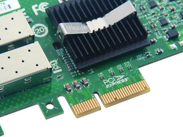 Alt view image 6 of 7 - 10/100/1000Mbps Gigabit Ethernet Converged Network Adapter (NIC) | with Intel 82576 Chip | Ethernet PCI Express NIC Network Card | Dual SFP Ports | PCI Express 2.0 X4 | Compare to Intel E1G42EF
