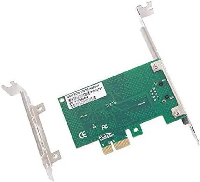 Alt view image 2 of 4 - Jeirdus for BCM5751 10/100/1000Mbps RJ45 LAN Desktop NIC Gigabit Network PCI-E Card Ethernet Controller Adapter