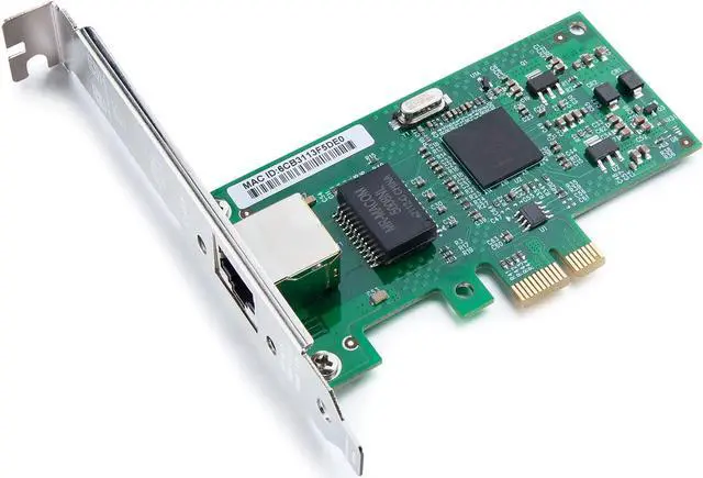 Main image of 10/100/1000Mbps Gigabit Ethernet Network Interface Card (NIC) Single Copper RJ-45 Port, with Intel(R) 82573 Chip, PCIe X1, Support Windows Server/Freebsd/VMware/SLSE