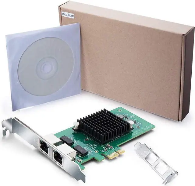 Alt view image 6 of 7 - 10/100/1000Mbps Gigabit Ethernet Network Interface Card (NIC) Dual Copper RJ45 Ports, with Intel 82576 Chip, Equivalent to Intel E1G42ET, PCIE 2.0 X1, Support Windows/Windows Server/Linux/VMware ESX