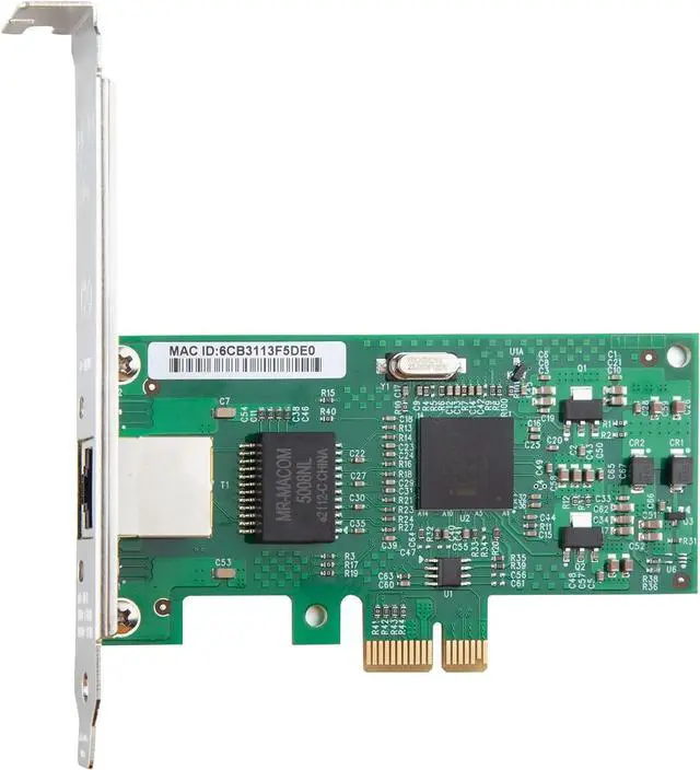Alt view image 2 of 5 - 10/100/1000Mbps Gigabit Ethernet Network Interface Card (NIC) Single Copper RJ-45 Port, with Intel(R) 82573 Chip, PCIe X1, Support Windows Server/Freebsd/VMware/SLSE