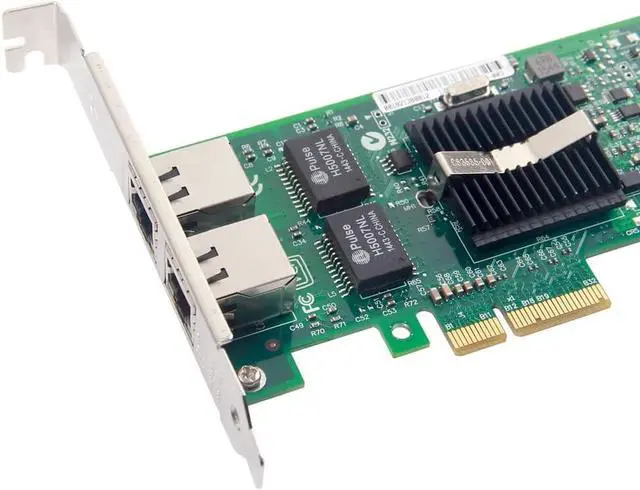 Alt view image 2 of 6 - 10/100/1000Mbps Gigabit Ethernet Converged Network Adapter (NIC) with Intel 82576 Chipset, Compare to Intel E1G42ET, Dual Copper RJ45 Ports, PCI-E 2.0 X4
