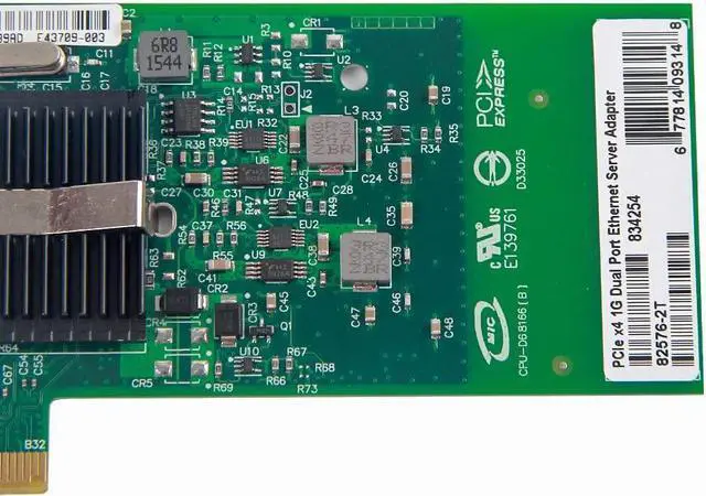 Alt view image 4 of 6 - 10/100/1000Mbps Gigabit Ethernet Converged Network Adapter (NIC) with Intel 82576 Chipset, Compare to Intel E1G42ET, Dual Copper RJ45 Ports, PCI-E 2.0 X4