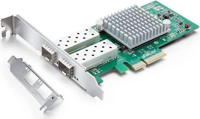 Main image of 1.25G Gigabit Ethernet Server Adapter Network Card, with Intel I350 Controller, Dual SFP Ports, Compare to I350-F2, Support Windows Server/Linux/Freebsd/VMware
