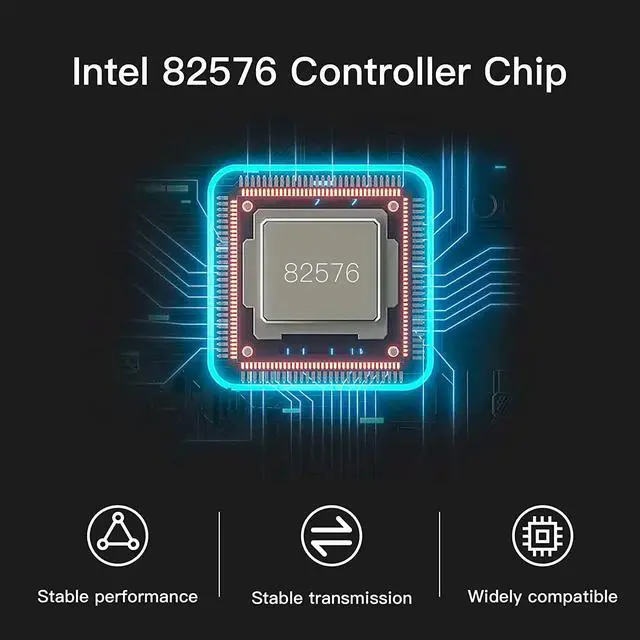 Alt view image 7 of 7 - 1.25G Gigabit Ethernet NIC with Intel 82576 Controller, 1Gb PCI-E Network Card Compare to Intel E1G42ET Ethernet Converged Network Adapter, Dual RJ45 Copper Ports, PCI Express X1