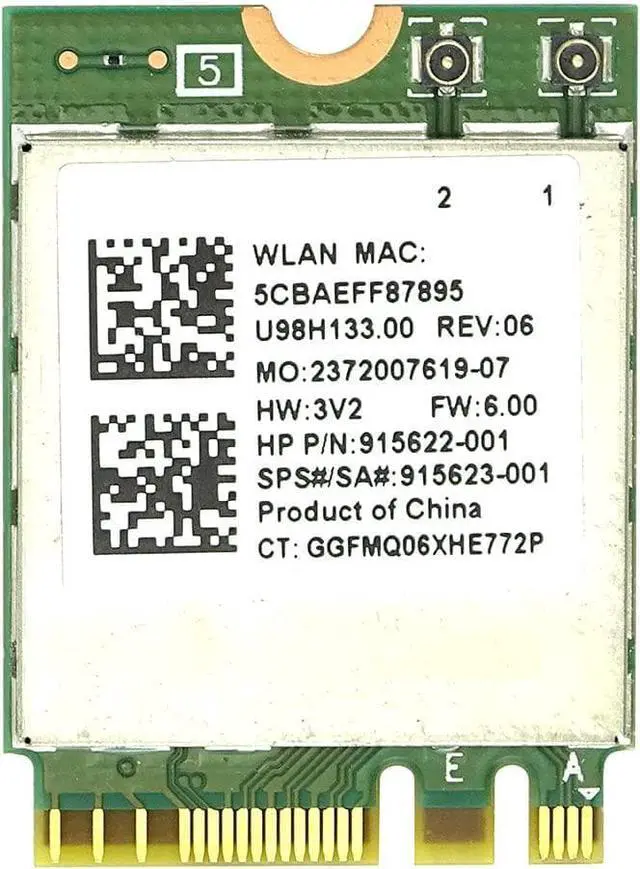 Alt view image 4 of 5 - LIAN MO Wireless LAN Card RTL8822BE Dual Band 2.4G/5G Network Speed: 867Mbps Network Protocol: 802.11a/b/g/n/ac Support 4.2 Bluetooth Windows 7, 8, 10