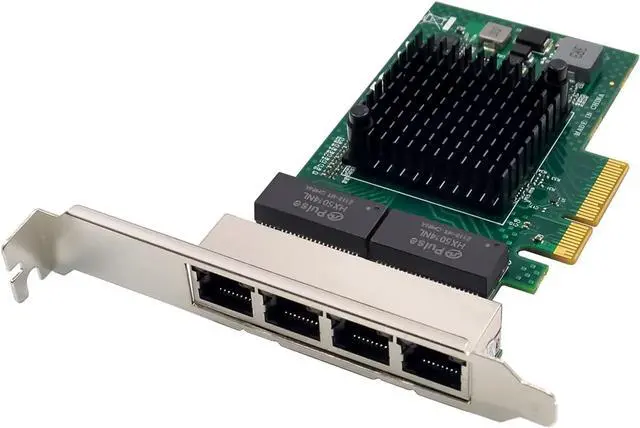 Alt view image 2 of 7 - Quad-Port PCIe Gigabit Ethernet Server Adapter with NetXtreme? BCM5719 Chipset PCI Express 1000M Network LAN Card for Windows Server Linux Ubuntu VMware (BCM5719-4P)