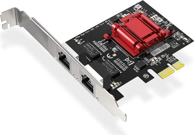 Alt view image 7 of 7 - EDUP Dual Port 1Gbps PCIe Network Card with Intel 82576 Chip, Gigabit Ethernet Converged Adapter, 2 RJ45 Ports PCI Express NIC Card for Server Support Windows/Windows Server/Linux/Freebsd/DOS