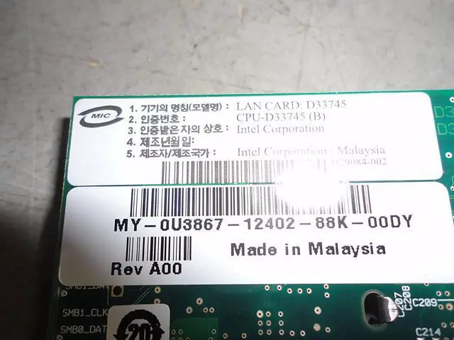 Alt view image 5 of 5 - LOT OF 4 Intel Lan Card Gigabit Adapter D33745 Dell PCI-E 0U3867 U3867