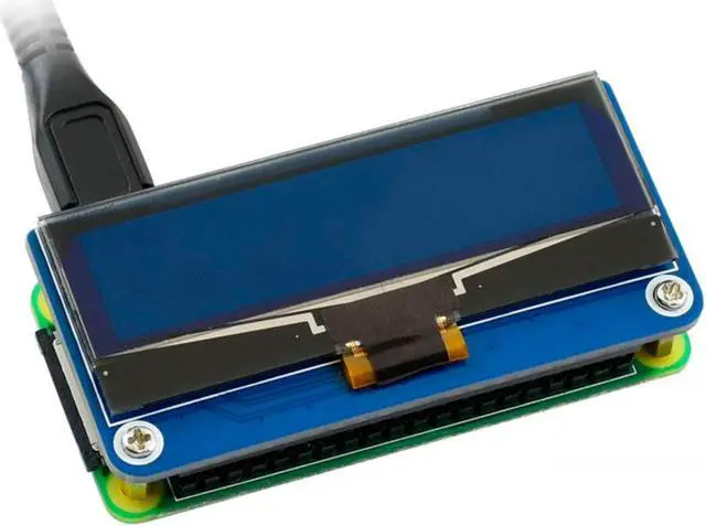 Alt view image 6 of 7 - waveshare 2.23inch OLED Display HAT, 128×32 Pixels SPI/I2C Interface Embed SSD1305 Driver for Raspberry Pi 4B/3B+/3B/2B/Zero/Zero W/Zero WH and Jetson Nano