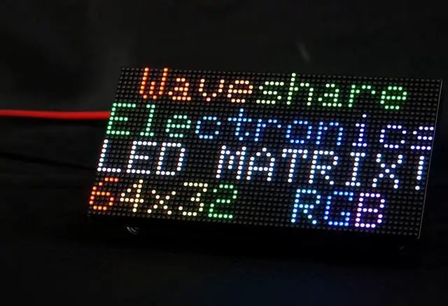 Main image of RGB Full-Color LED Matrix Panel 64x32 Pixels, 2.5mm Pitch, 2048 Individual RGB LEDs, Adjustable Brightness, Support Raspberry Pi/Raspberry Pi Pico/ESP32/Ardu, Display Text, Colorful Image/Animation