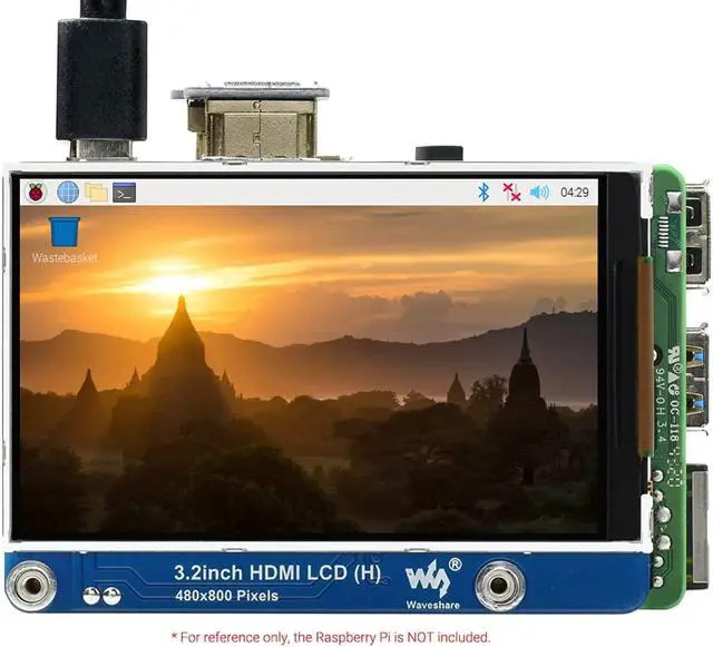 Alt view image 3 of 7 - waveshare 3.2inch IPS LCD Display (H) for Raspberry Pi 4B/3B+/3B/2B/Zero/Zero W/Zero WH and Jetson Nano and Windows 11/10/8.1/8/7, 480×800 Pixel, Adjustable Brightness, No Touch
