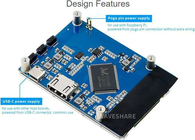 Alt view image 6 of 7 - waveshare 3.2inch IPS LCD Display (H) for Raspberry Pi 4B/3B+/3B/2B/Zero/Zero W/Zero WH and Jetson Nano and Windows 11/10/8.1/8/7, 480×800 Pixel, Adjustable Brightness, No Touch