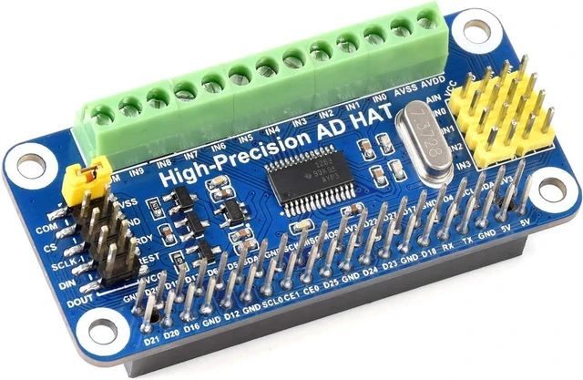 High-Precision AD HAT for Raspberry Pi 4B/3B+/3B/2B/Zero/Zero W/Zero WH ...