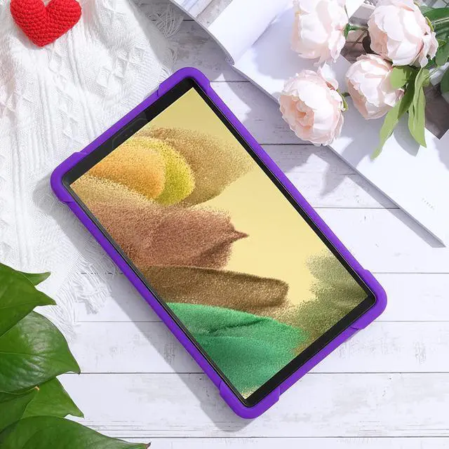 Alt view image 6 of 6 - Galaxy Tab A 8.4 Case 2020 T307, Shockproof Rugged Heavy Duty Protection Cover Kickstand Case for Samsung Galaxy Tab A 8.4" SM-T307 SM-T307U (Guardian Black/Purple)