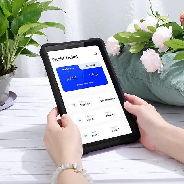 Alt view image 2 of 6 - Galaxy Tab A 8.4 Case 2020 T307, Shockproof Rugged Heavy Duty Protection Cover Kickstand Case for Samsung Galaxy Tab A 8.4" SM-T307 SM-T307U (Guardian Black/Black)