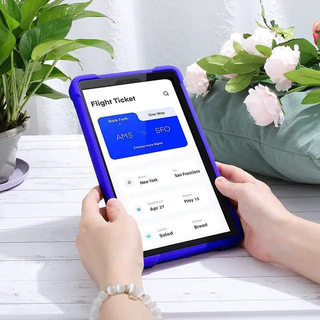 Alt view image 2 of 6 - Galaxy Tab A 8.4 Case 2020 T307, Shockproof Rugged Heavy Duty Protection Cover Kickstand Case for Samsung Galaxy Tab A 8.4" SM-T307 SM-T307U (Guardian Black/Blue)