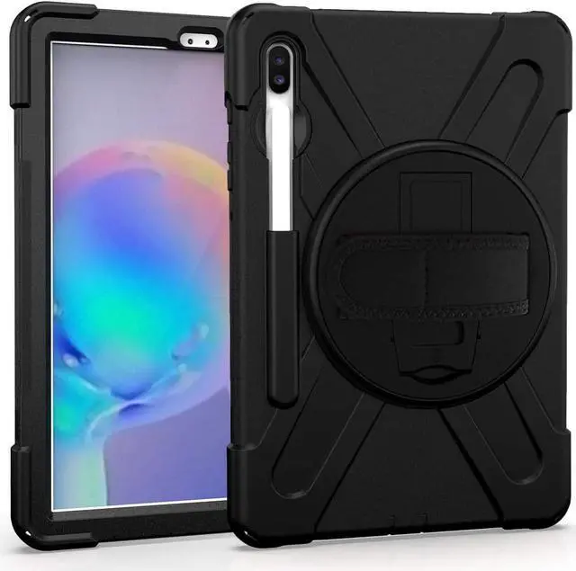 Alt view image 4 of 7 - Galaxy Tab S6 10.5 T860 Case, Heavy Duty Military Shockproof Shield Cover Rugged Case for Samsung Galaxy Tab S6 10.5-inch SM-T860 (Shield Black)