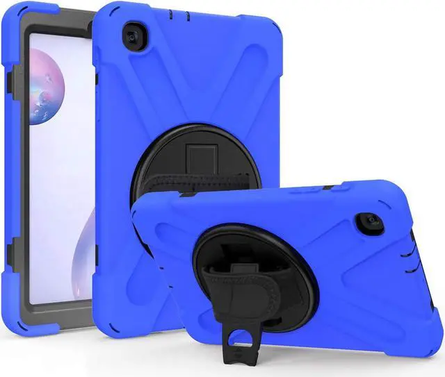 Main image of Galaxy Tab A 8.4 Case, T307/T307U 2020, Heavy Duty Shockproof Durable Case, Stand, Handstrap, Carrying Strap Sling for Samsung Galaxy Tab A 8.4 SM-T307 SM-T307U SMT307 (Shield Blue)