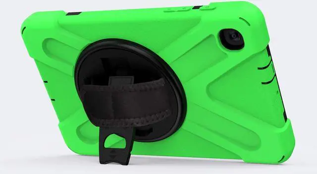 Alt view image 3 of 7 - Galaxy Tab A 8.4 Case, T307/T307U 2020, Heavy Duty Shockproof Durable Case, Stand, Handstrap, Carrying Strap Sling for Samsung Galaxy Tab A 8.4 SM-T307 SM-T307U SMT307 (Shield Green)