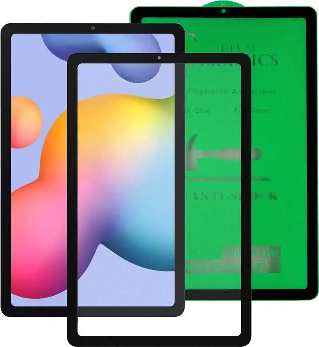 Alt view image 2 of 3 - Shockproof Case Full-Body Heavy Duty Cover Stand with Shatterproof Ceramic Screen Protector for Samsung Galaxy S6 Lite 10.4 2020 P610 (Dark Blue)