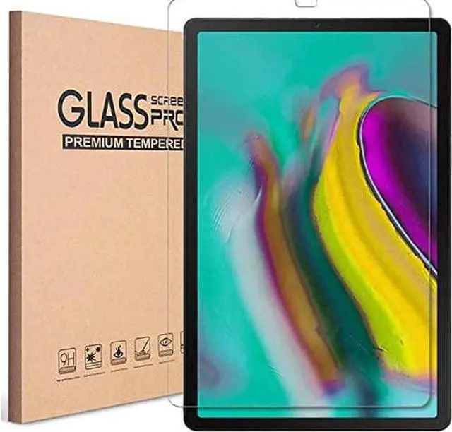 Alt view image 2 of 4 - Galaxy Tab S6 10.5 Case T860 2019, Heavy Duty Case Tempered Glass Screen Protector Cover Kickstand Handle Carrying Sling Strap for Samsung Galaxy Tab S6 10.5 T860 T865 (Black)