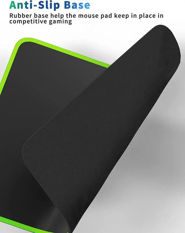 Alt view image 3 of 7 - Mouse Pad for Optical Mice Fast DPI Speed, Waterproof Computer Mouse Mat with Ultra-Smooth Surface, Anti-Slip Rubber Base, Portable Mousepad for Gaming Office, 10 × 7.8 Inches, Black