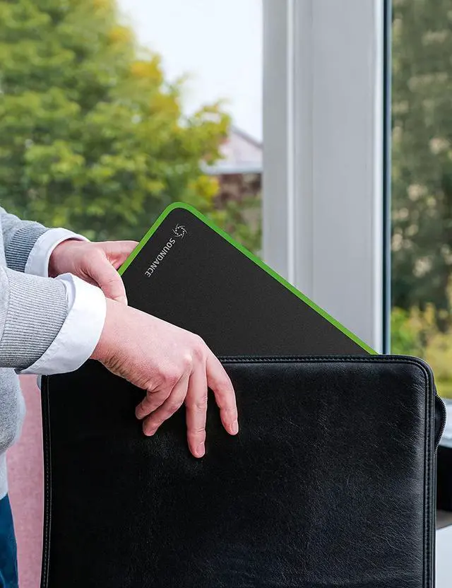 Alt view image 7 of 7 - Mouse Pad for Optical Mice Fast DPI Speed, Waterproof Computer Mouse Mat with Ultra-Smooth Surface, Anti-Slip Rubber Base, Portable Mousepad for Gaming Office, 10 × 7.8 Inches, Black