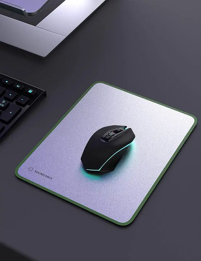 Alt view image 5 of 7 - Mouse Pad for Optical Mice Fast DPI Speed, Waterproof Computer Mouse Mat with Ultra-Smooth Surface, Anti-Slip Rubber Base, Portable Mousepad for Gaming Office, 10 × 7.8 Inches, Silver