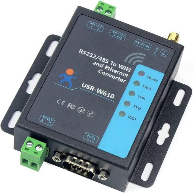 Alt view image 2 of 7 - Serial to WiFi Ethernet Wireless Converter RS232 RS485 Serial Server(USR-W610)