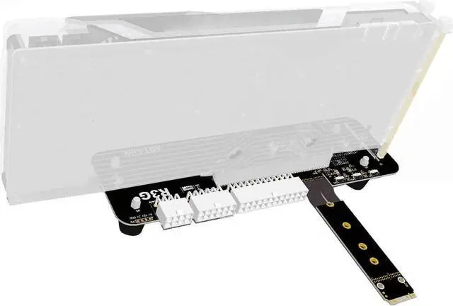 Alt view image 5 of 7 - ADT-Link M.2 Key M NVMe External Graphics Card Stand Bracket with PCIe3.0 x4 Riser Cable 25cm 50cm 32Gbs for ITX STX NUC VEGA64 GTX1080ti (25CM,R43SG)