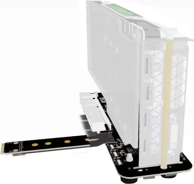 Alt view image 6 of 7 - ADT-Link M.2 Key M NVMe External Graphics Card Stand Bracket with PCIe3.0 x4 Riser Cable 25cm 50cm 32Gbs for ITX STX NUC VEGA64 GTX1080ti (25CM,R43SG)