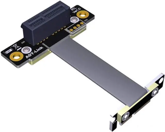 Main image of ADT-LINK Riser PCIe X4 3.0 PCI-E 4X to M.2 NGFF NVMe M Key 2280 Riser Card Gen3.0 Cable M2 Key-M PCI-Express Extension Cord 32G/BPS (15CM,R42SF)
