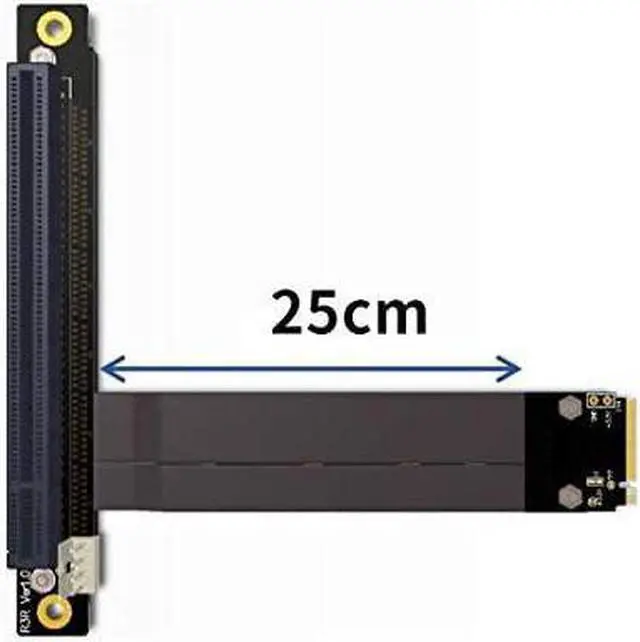 Alt view image 3 of 5 - ADT-Link M.2 NGFF NVMe Key M Extender Cable to PCIE x16 Graphics Card Riser Adapter 16x PCI-e PCI-Express for M2 2230 2242 2260 2280 (25cm)