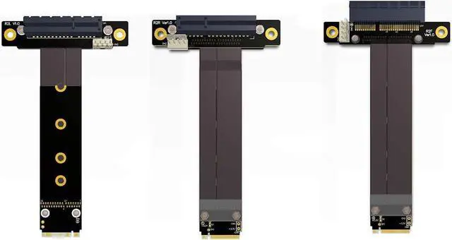 Alt view image 6 of 7 - ADT-LINK Riser PCIe X4 3.0 PCI-E 4X to M.2 NGFF NVMe M Key 2280 Riser Card Gen3.0 Cable M2 Key-M PCI-Express Extension Cord 32G/BPS (15CM,R42SF)