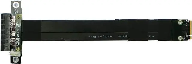 Alt view image 7 of 7 - ADT-LINK Riser PCIe X4 3.0 PCI-E 4X to M.2 NGFF NVMe M Key 2280 Riser Card Gen3.0 Cable M2 Key-M PCI-Express Extension Cord 32G/BPS (R42SF,30CM)
