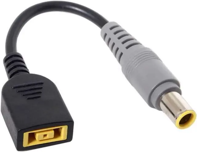 Main image of DC 7.9 x 5.5mm Round Jack to Square USB Plug Converter Laptop Power Adapter Connector Cable Compatible for Lenovo ThinkPad IBM Charger (15cm,7.9mm Male-USB Female)