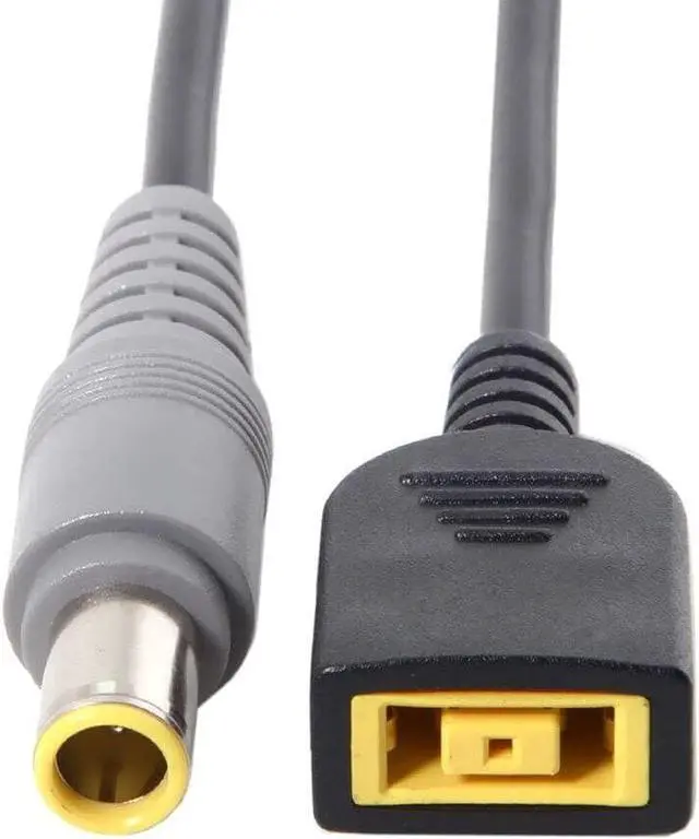 Alt view image 3 of 6 - DC 7.9 x 5.5mm Round Jack to Square USB Plug Converter Laptop Power Adapter Connector Cable Compatible for Lenovo ThinkPad IBM Charger (15cm,7.9mm Male-USB Female)