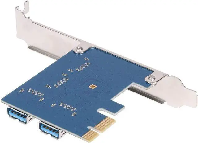 Alt view image 6 of 7 - BGNing 1 to 4 PCI Express 16X Slots Riser Card PCI-E 1X to External 4 PCI-E Slot Adapter PCIe Multiplier Card USB 3.0 Mining Special Riser Card for Bitcoin Miner