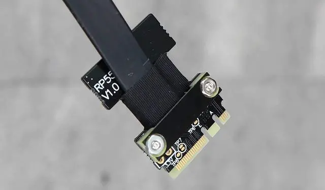 Alt view image 6 of 7 - ADT-Link M.2 A.E Key A+E to PCI-e 4X x4 Riser Extender Adapter Card Ribbon Gen3.0 Cable AE Key A E for PCIE 3.0 x1 x4 x16 M2 Card (25cm,R52SF)
