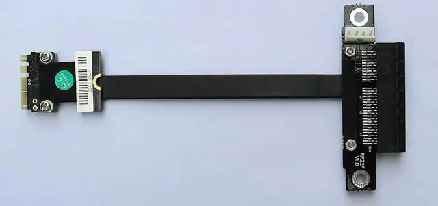Alt view image 7 of 7 - ADT-Link M.2 A.E Key A+E to PCI-e 4X x4 Riser Extender Adapter Card Ribbon Gen3.0 Cable AE Key A E for PCIE 3.0 x1 x4 x16 M2 Card (25cm,R52SF)