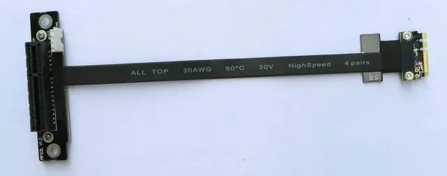 Alt view image 7 of 7 - ADT-LINK M.2 WiFi A.E Key A+E to PCI-e 4X x4 Riser Extender Adapter Card Ribbon Gen3.0 Cable AE Key A E for PCIE 3.0 x1 x4 x16 M2 Card (60cm,R52SL)