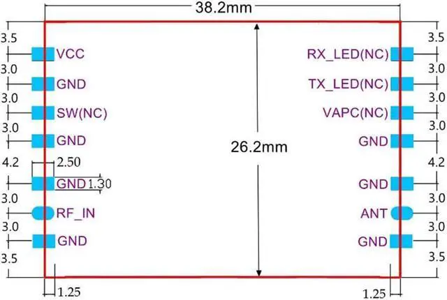 Alt view image 3 of 5 - Two-Way Lora Signal Booster, 433MHz /510MHz /868MHz  Power Signal Amplifier Module WiFi Range Extender Transmitting & Receiving for Lora Router Ethernet RC Drone (IOT-510MHz Patch)
