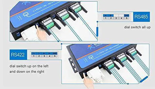 Alt view image 6 of 7 - USR-N540 RS232 to Ethernet RS485 to RJ45 RS422 to TCP IP Converter